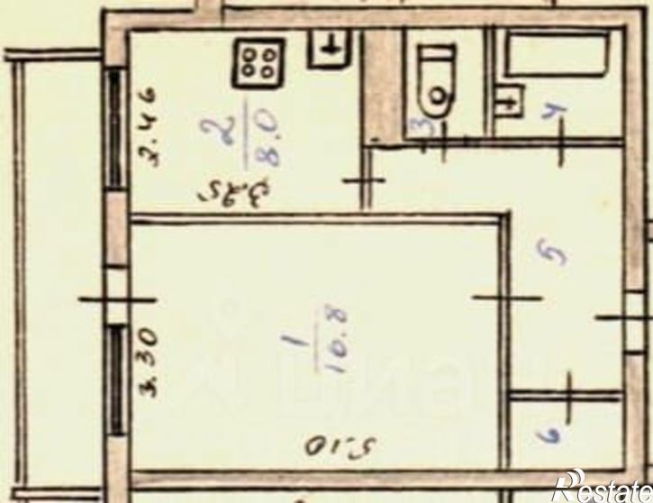 1-комн квартира улица 60 лет Октября, 28А,  д. 28А