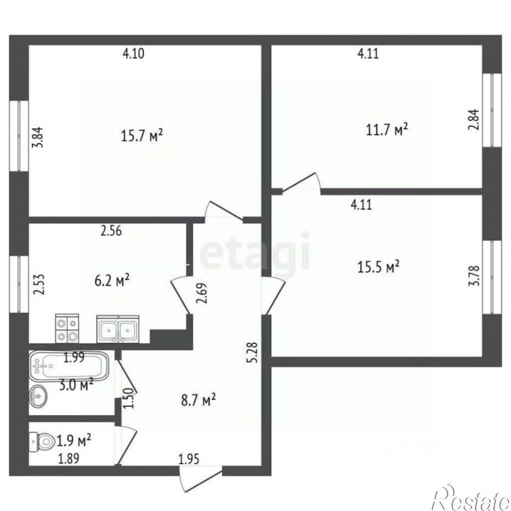 3-комн квартира ул Красная Горка, 11,  д. 11